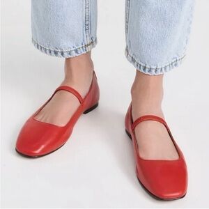 Madewell The Greta Ballet Flat 8 Kilt Red